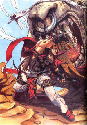 Aidan Fighting a Monster